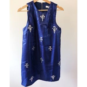 Blue A-line mini dress